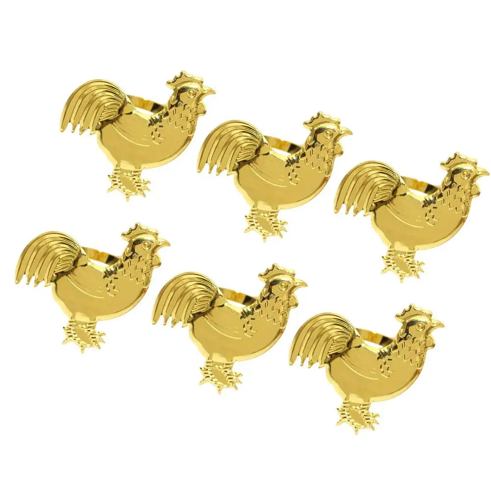 12 Pcs Gold Rooster Napkin Rings Elegant Metal Buckle Decorative Serviette for Hotel Restaurant Lightweight Table
12 Pcs Gold Rooster Napkin Rings Elegant Metal Buckle Decorative Serviette for Hotel Restaurant Lightweight Table