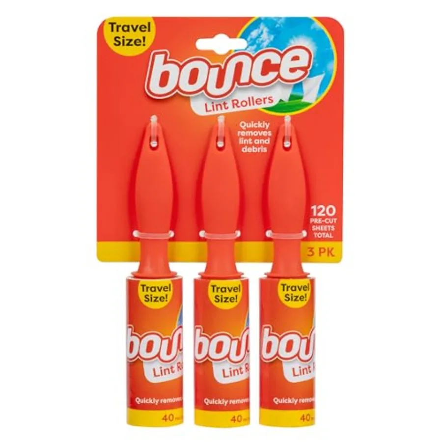 Travel Lint Rollers, 3 Pack, Quickly Removes Lint and Debris, 120 Pre-Cut Sheets Total
Travel Lint Rollers, 3 Pack, Quickly Removes Lint and Debris, 120 Pre-Cut Sheets Total