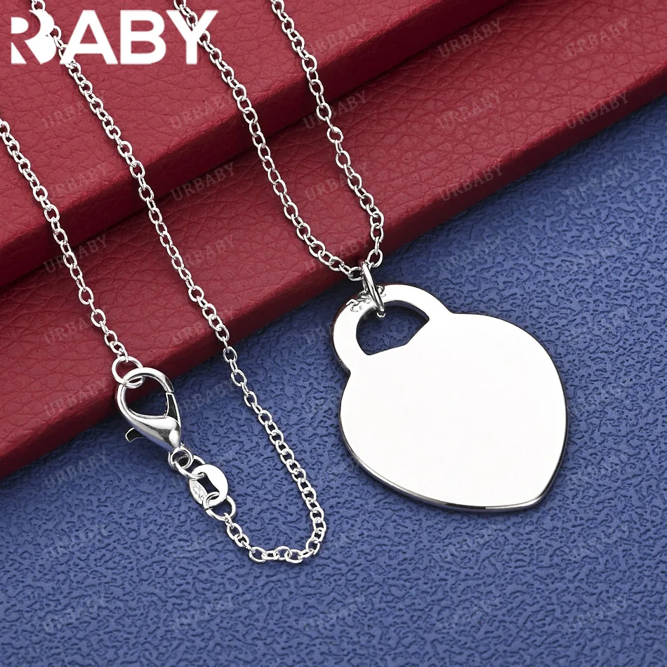 URBABY 40-75cm 925 Sterling Silver Heart Pendant Necklace Creativity Gifts Street All-match Party And Daily Wear
URBABY 40-75cm 925 Sterling Silver Heart Pendant Necklace Creativity Gifts Street All-match Party And Daily Wear