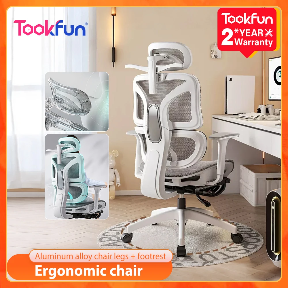 Tookfun Ergonomic Chair Waist Support Office Chair 4D Armrest Computer Gaming Seat Lift Swivel Chair Home Furniture 3D Headrest
Tookfun Ergonomic Chair Waist Support Office Chair 4D Armrest Computer Gaming Seat Lift Swivel Chair Home Furniture 3D Headrest