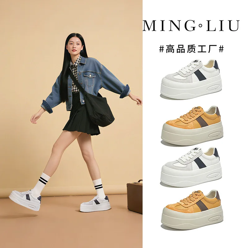 Женские кожаные маленькие белые туфли на пенопластовой подошве, новые осенние спортивные повседневные универсальные кроссовки на толстой подошве на шнуровке
Женские кожаные маленькие белые туфли на пенопластовой подошве, новые осенние спортивные повседневные универсальные кроссовки на толстой подошве на шнуровке