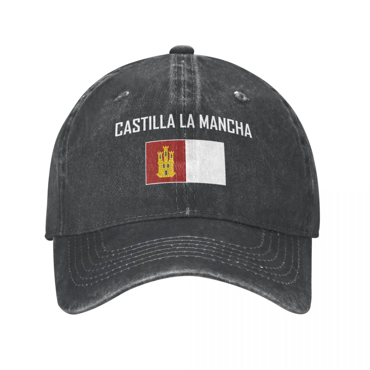Men Baseball Cap CASTILLA LA MANCHA Flag And Font Charcoal Washed Denim Classic Vintage Cotton Dad Trucker Hat Unisex Adult
Men Baseball Cap CASTILLA LA MANCHA Flag And Font Charcoal Washed Denim Classic Vintage Cotton Dad Trucker Hat Unisex Adult