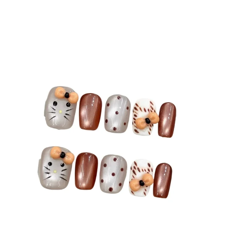 Early autumn glass beads black leather sweet cool cartoon cute short nail patch hand-worn nail
Early autumn glass beads black leather sweet cool cartoon cute short nail patch hand-worn nail
