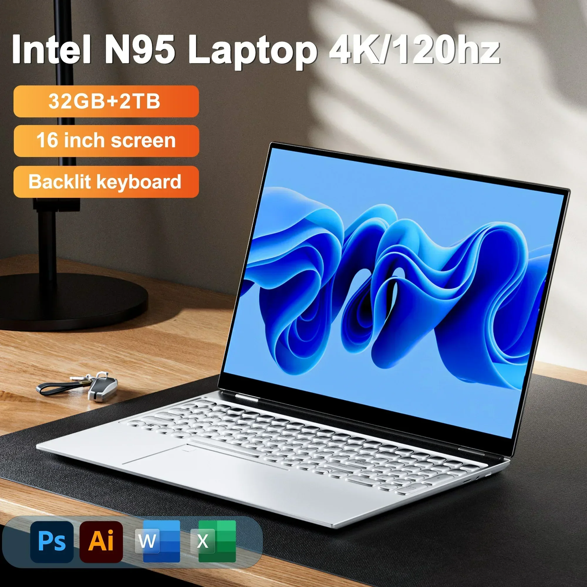 US.EU 2024 New 16" Inch 4K Laptop, 120 Hz ultra-clear screen, Windows 11 Pro Portable PC Gaming notebooks 32GB 2TB fingerprint u 
US.EU 2024 New 16" Inch 4K Laptop, 120 Hz ultra-clear screen, Windows 11 Pro Portable PC Gaming notebooks 32GB 2TB fingerprint u