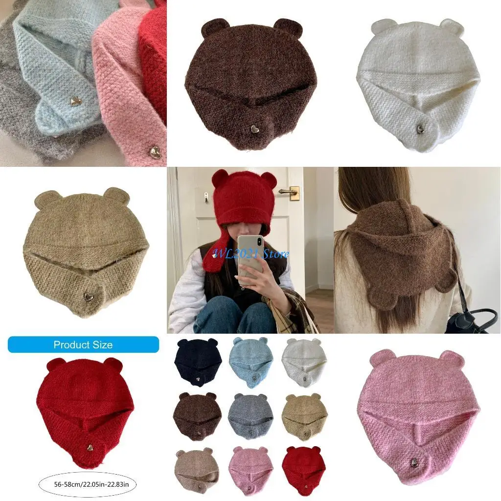 G5GC Multipurpose Unisex Thicken Winter Hat with Bear Ears Warm Earflaps Brimless Hat Windproof Skull Hat Outdoor Skiing Hat
G5GC Multipurpose Unisex Thicken Winter Hat with Bear Ears Warm Earflaps Brimless Hat Windproof Skull Hat Outdoor Skiing Hat