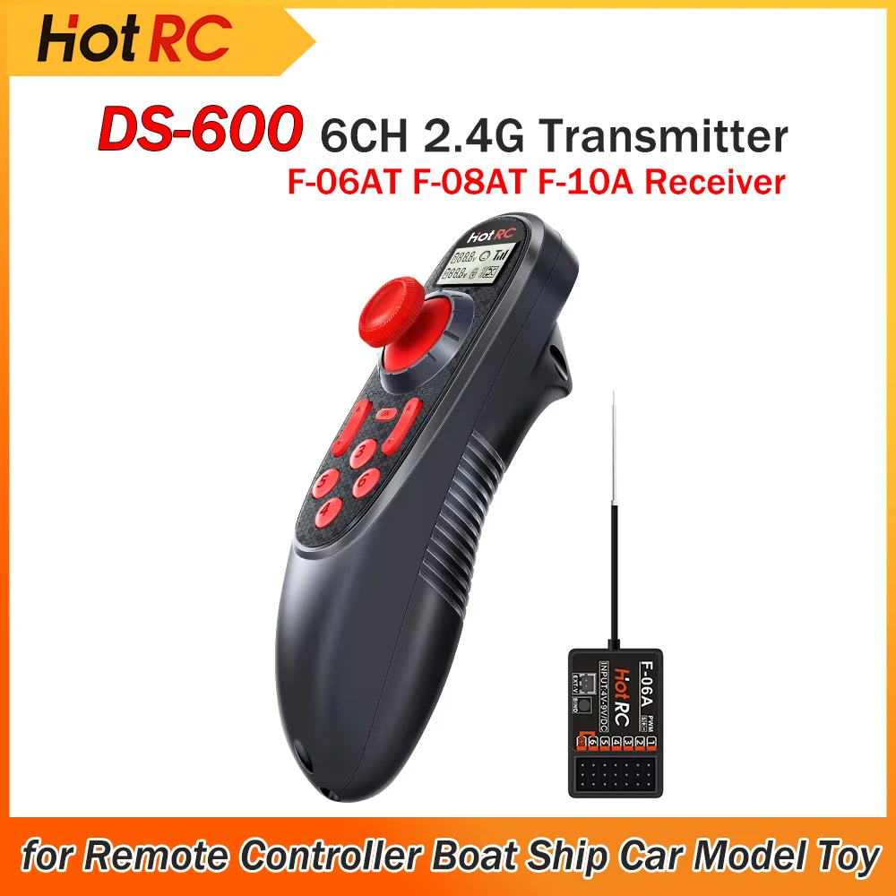 HOTRC DS-600 6CH 2.4G Transmitter Remote Controller F-06AT F-08AT F-10A Receiver Voltage Return for RC Boat Ship Model Toy Parts
HOTRC DS-600 6CH 2.4G Transmitter Remote Controller F-06AT F-08AT F-10A Receiver Voltage Return for RC Boat Ship Model Toy Parts