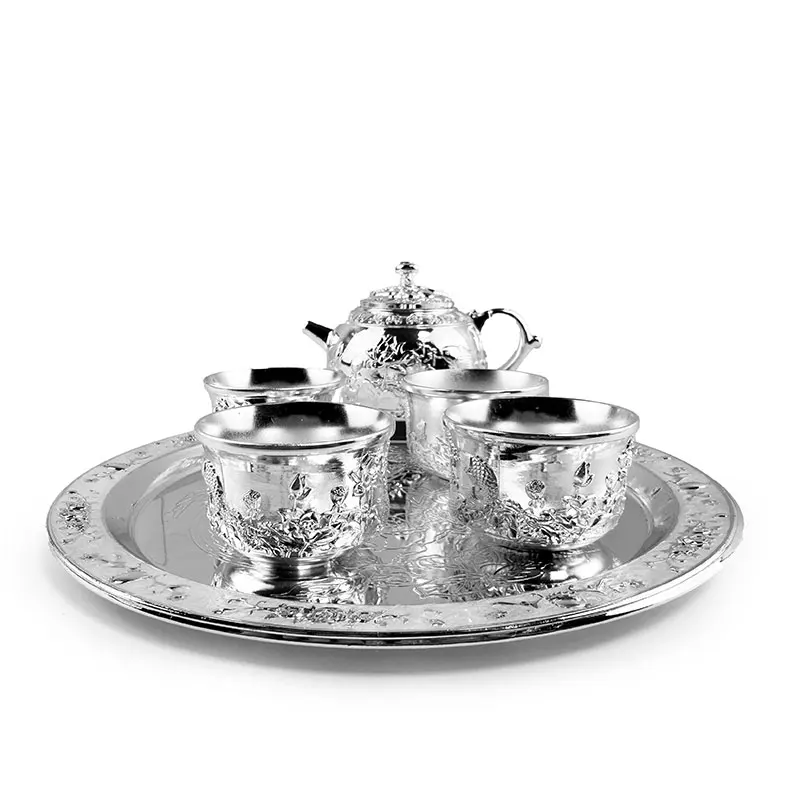 Silver tea set Chinese style domestic luxury high-end creative anti-drop teapot tea
Silver tea set Chinese style domestic luxury high-end creative anti-drop teapot tea