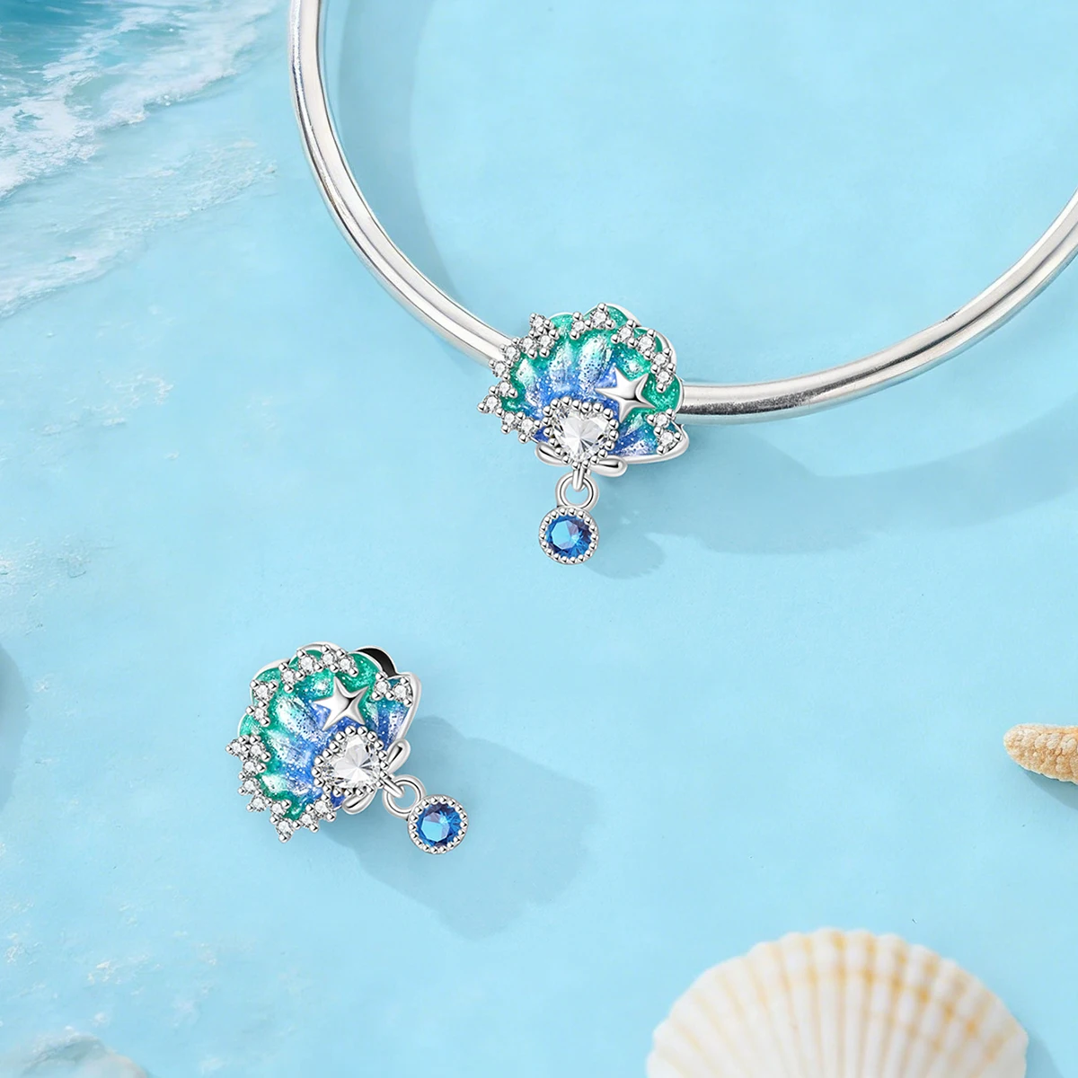 Original Charms 925 Silver Heart-shaped Zircon Blue Starfish Beads for Women DIY Jewelry Gifts Bracelet Bangle Necklace
Original Charms 925 Silver Heart-shaped Zircon Blue Starfish Beads for Women DIY Jewelry Gifts Bracelet Bangle Necklace