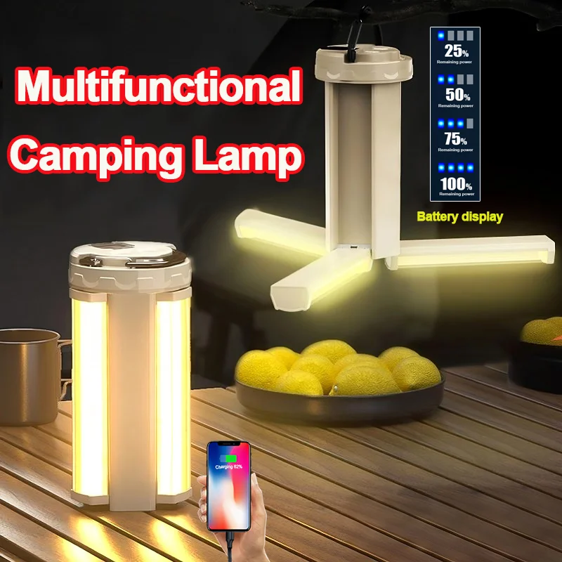 Outdoor Multifunctional Camping Lamp Rechargeable Foldable Portable Tent Light With Mobile Power Outdoor Long Shot Flashlights
Outdoor Multifunctional Camping Lamp Rechargeable Foldable Portable Tent Light With Mobile Power Outdoor Long Shot Flashlights