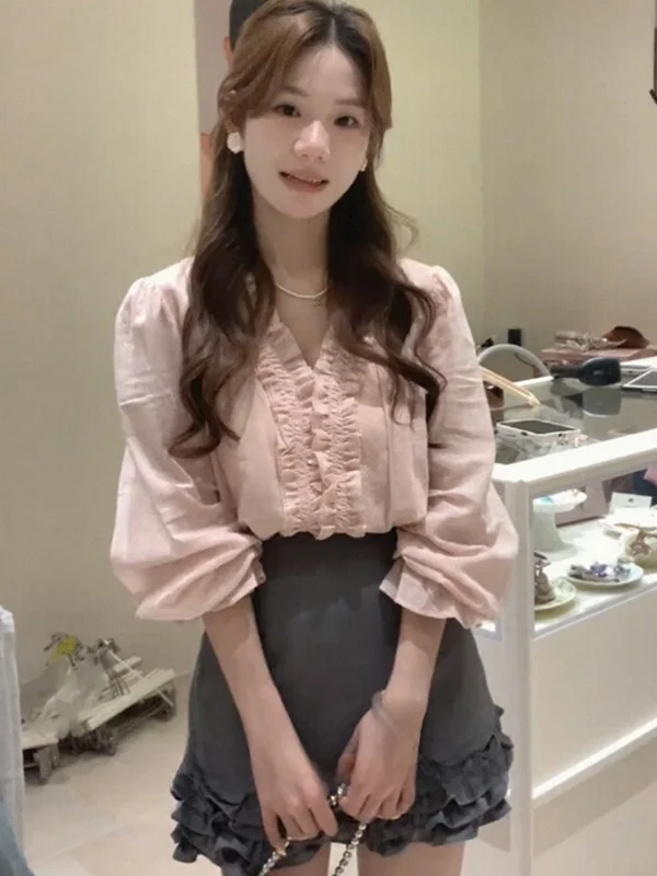 Ele Pink Long Sve V-Ne Women's irt Spring Summer Sun Protection Floral Embellied Casual Busin Office Wear
Ele Pink Long Sve V-Ne Women's irt Spring Summer Sun Protection Floral Embellied Casual Busin Office Wear