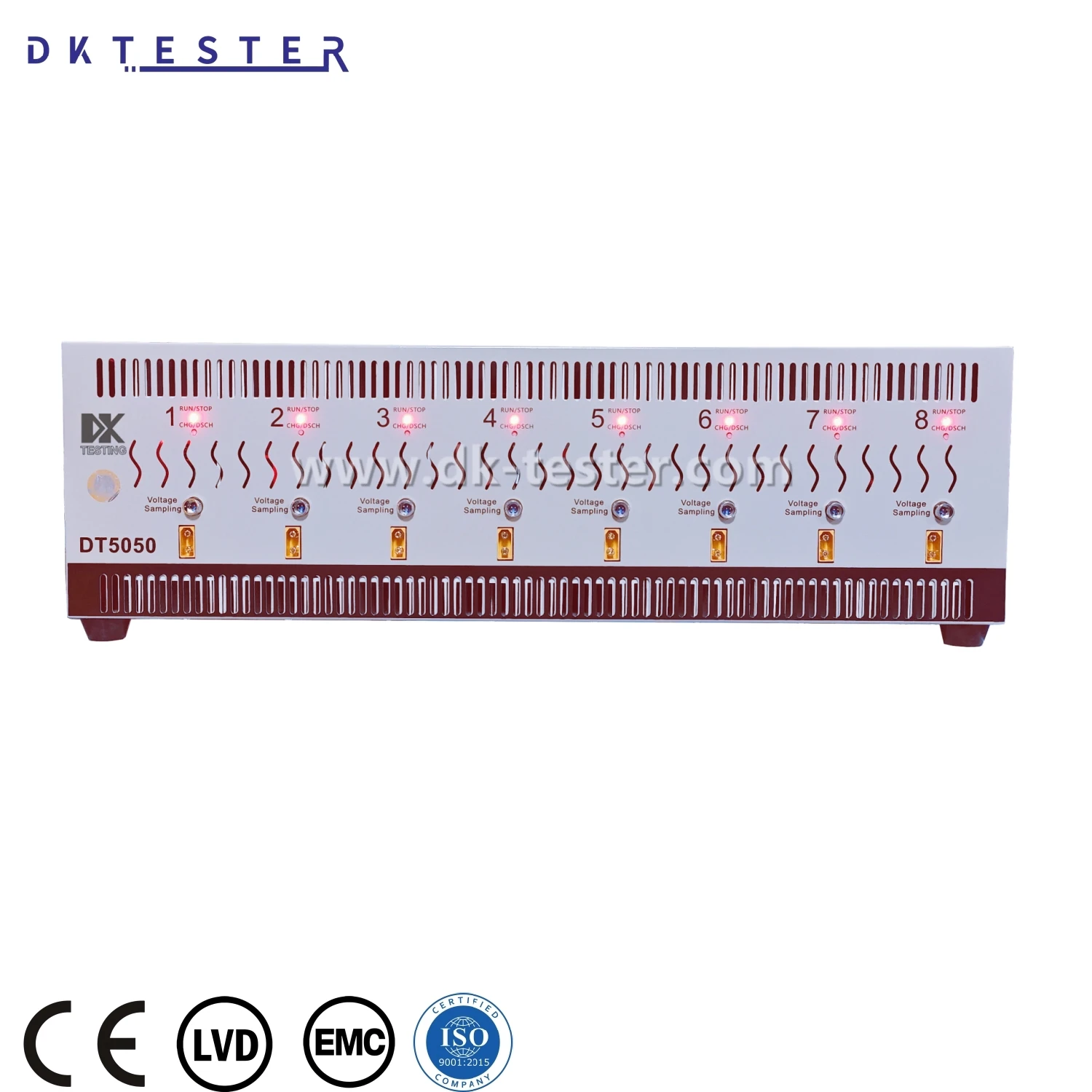 5V 50A 8-Channel Electric Car Lithium-Ion Battery Capacity SOH Checker Automatic Cycle Charge Discharge Tester Balancer DT5050
5V 50A 8-Channel Electric Car Lithium-Ion Battery Capacity SOH Checker Automatic Cycle Charge Discharge Tester Balancer DT5050