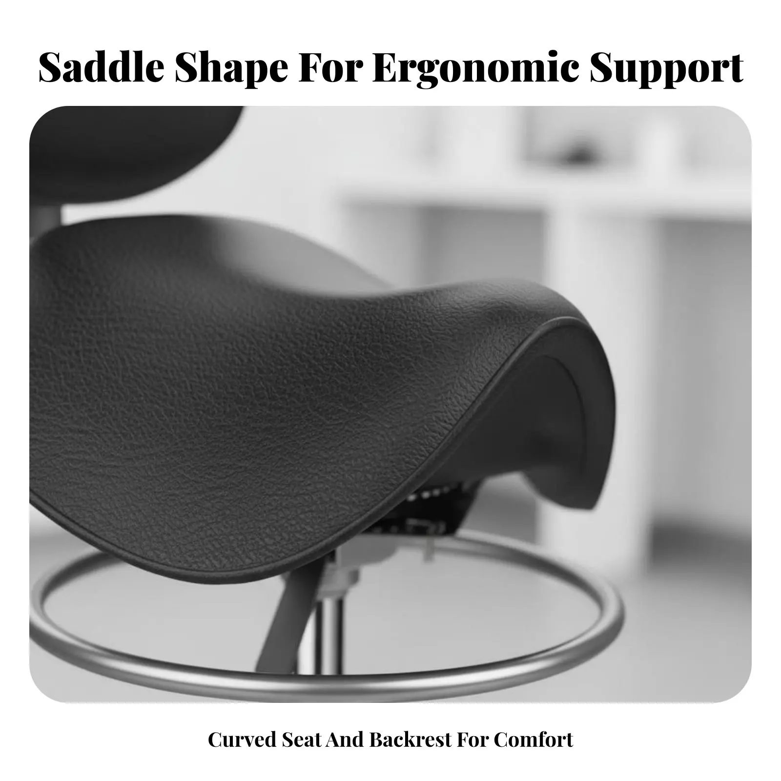 Saddle Chair Ergonomic Design Wheeled Saddle Stool Adjustable Height Robust Duty for Medical Professionals, Medical Facility
Saddle Chair Ergonomic Design Wheeled Saddle Stool Adjustable Height Robust Duty for Medical Professionals, Medical Facility