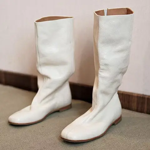 Women Wide Boots Tube Pointed Toe High Tube Pants Long Boots Fashion Low Heel Knee-high Boots Women's New Autumn Winter Shoes