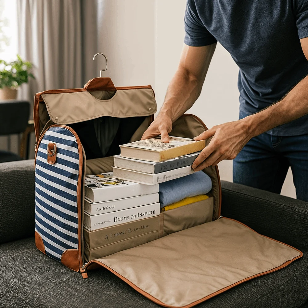 Striped Large Capacity Travel Bag Expandable Convertible Duffle Bag Foldable PU Material Folding Suit Bag Weekend Getaway
Striped Large Capacity Travel Bag Expandable Convertible Duffle Bag Foldable PU Material Folding Suit Bag Weekend Getaway