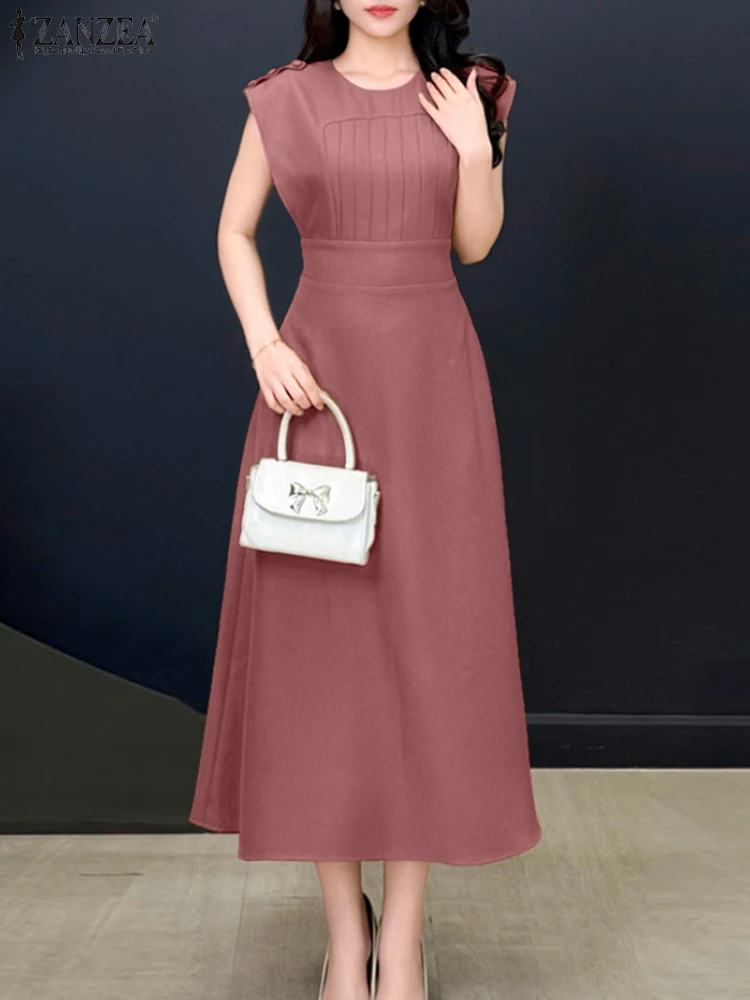 Sleeveless Midi Dress Women Elegant Work Sundress 2025 ZANZEA High Waist A-Line Vestidos Casual Loose Solid Color Robe Femme
Sleeveless Midi Dress Women Elegant Work Sundress 2025 ZANZEA High Waist A-Line Vestidos Casual Loose Solid Color Robe Femme