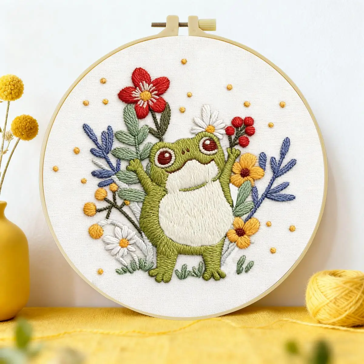 1pc 20X20CM/15X15CM 7.87/6.3inch Frog Embroidery Starter Kit DIY kit DIY embroidery kit manualidades Sewing Art Set for Beginner
1pc 20X20CM/15X15CM 7.87/6.3inch Frog Embroidery Starter Kit DIY kit DIY embroidery kit manualidades Sewing Art Set for Beginner