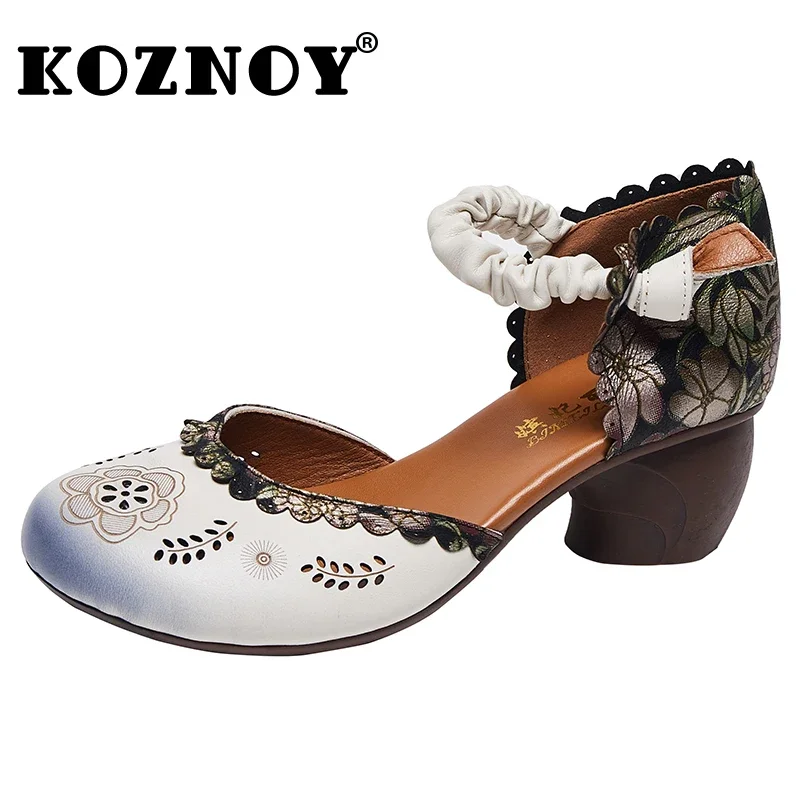 Koznoy 5cm Natural Genuine Leather Designer Women Summer Shoes Hollow Chunky Heels Elastic Ladies Comfy Sandals Pumps Fashion
Koznoy 5cm Natural Genuine Leather Designer Women Summer Shoes Hollow Chunky Heels Elastic Ladies Comfy Sandals Pumps Fashion