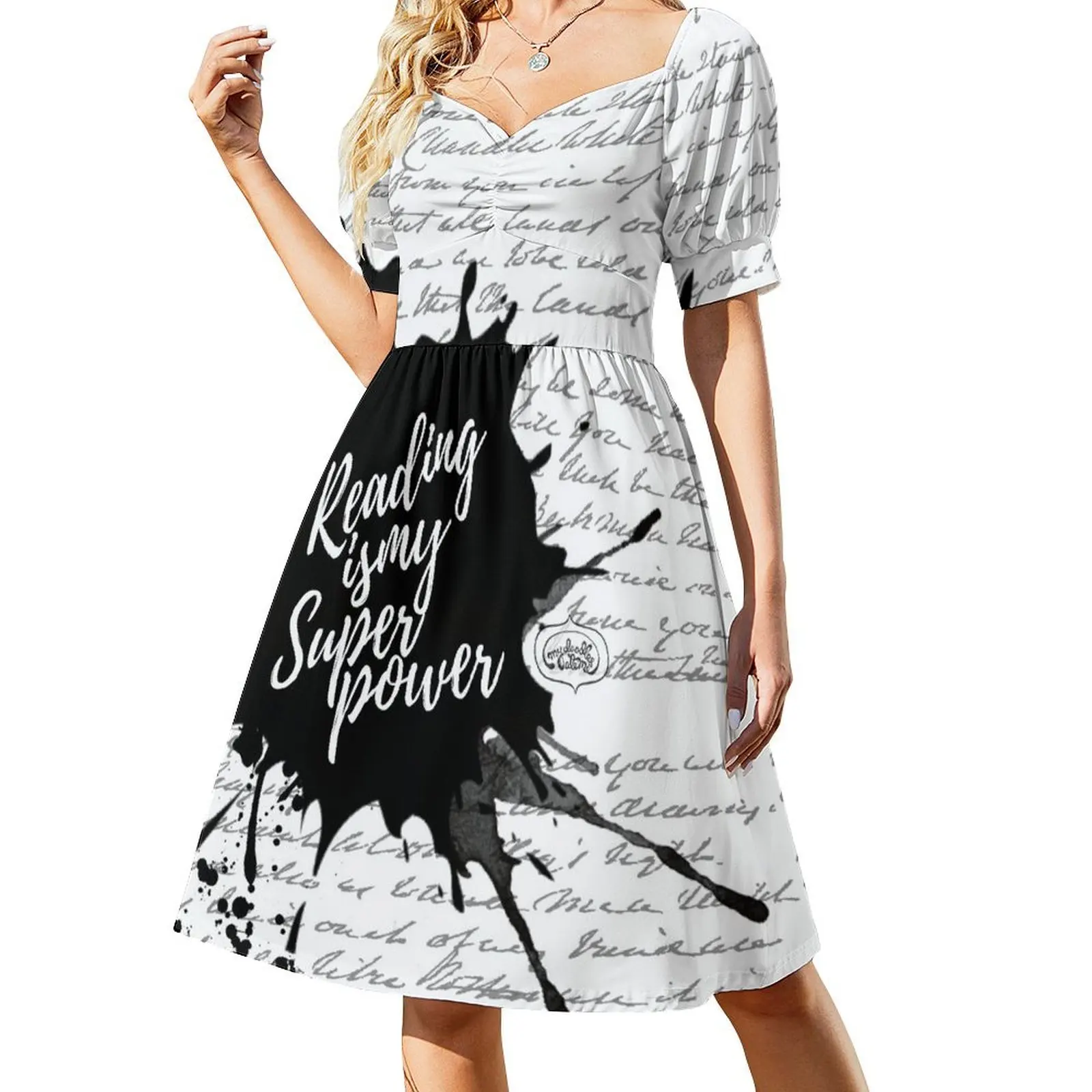 Reading is my Superpower Ink Splatter Lettering Quote Art (White) Short-Sleeved Dress summer dress for women 2025
Reading is my Superpower Ink Splatter Lettering Quote Art (White) Short-Sleeved Dress summer dress for women 2025