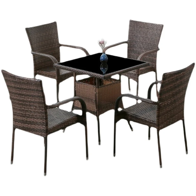 Outdoor table and chair three-piece wrought iron woven rattan back chair balcony courtyard table and chair combination
Outdoor table and chair three-piece wrought iron woven rattan back chair balcony courtyard table and chair combination