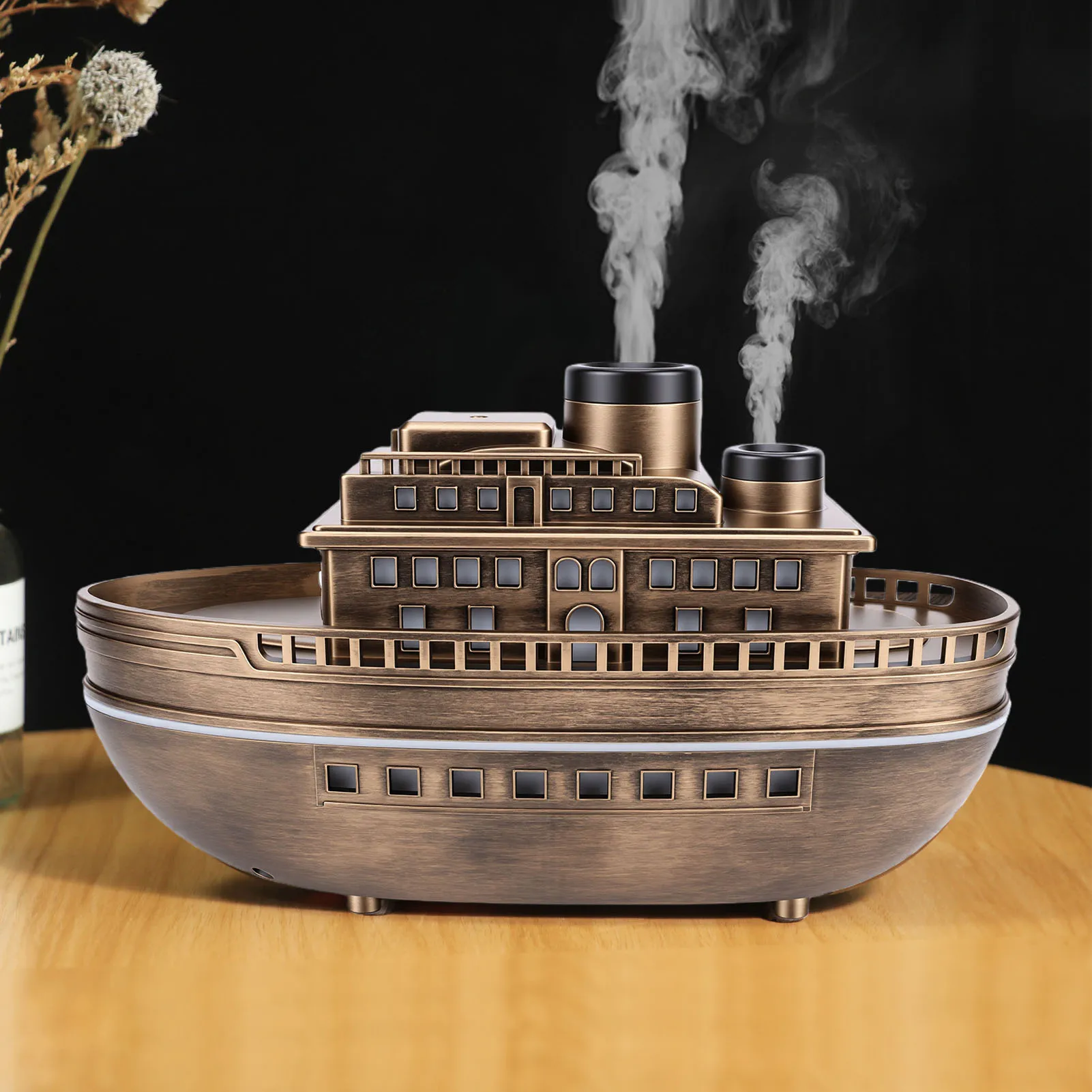 300ML Ship Modelling Aromatherapy Oil Diffuser Cool Mist Humidifier with Automatic Shut Off 2H 4H Timer for Home Office
300ML Ship Modelling Aromatherapy Oil Diffuser Cool Mist Humidifier with Automatic Shut Off 2H 4H Timer for Home Office