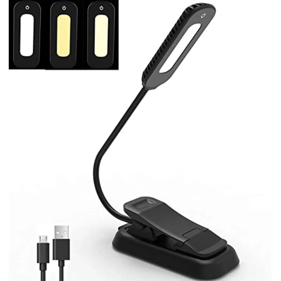 Book Light, 12 LED USB Rechargeable Reading Light with 3-Level Brightness for Eye Protection Night Reading Lamp
Book Light, 12 LED USB Rechargeable Reading Light with 3-Level Brightness for Eye Protection Night Reading Lamp