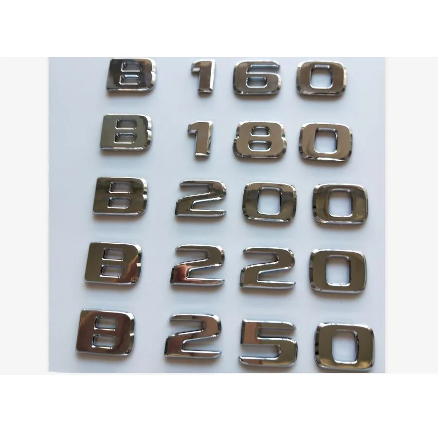 Chrome Letters B160 B180 B200 B250 B260 B280 B300 Symbols V8 V12 BITURBO 4MATIC Sticker for W246 W247 Benz Trunk Emblems
Chrome Letters B160 B180 B200 B250 B260 B280 B300 Symbols V8 V12 BITURBO 4MATIC Sticker for W246 W247 Benz Trunk Emblems
