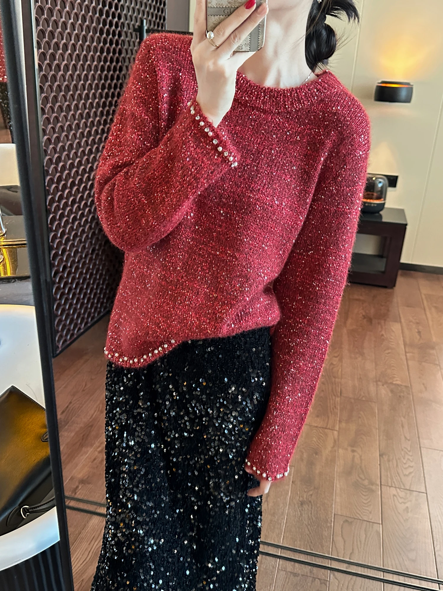 New Year Bright Silk Knitted round Ne Sweater Soft Comfortable Long Sve Women's Faion Commute Sle Small Fraance Se...
New Year Bright Silk Knitted round Ne Sweater Soft Comfortable Long Sve Women's Faion Commute Sle Small Fraance Se...