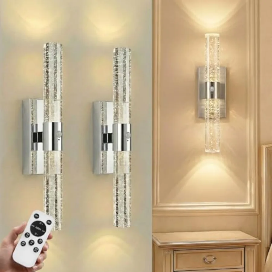 Wall Sconces Battery Operated Set of 2, Wirel Rechargeable Wall Sconce Set of Two, Dimmable Wall Lights with Remote for Bedroom
Wall Sconces Battery Operated Set of 2, Wirel Rechargeable Wall Sconce Set of Two, Dimmable Wall Lights with Remote for Bedroom