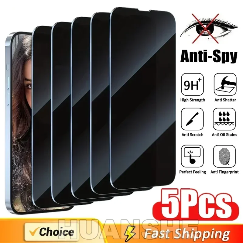 5Pcs Full Cover Privacy Anti-spy 8K Glass Screen Protector for iPhone 17 Pro 17 16 15 14 Pro Max 13 Mini 12 11 XR XS MAX
5Pcs Full Cover Privacy Anti-spy 8K Glass Screen Protector for iPhone 17 Pro 17 16 15 14 Pro Max 13 Mini 12 11 XR XS MAX