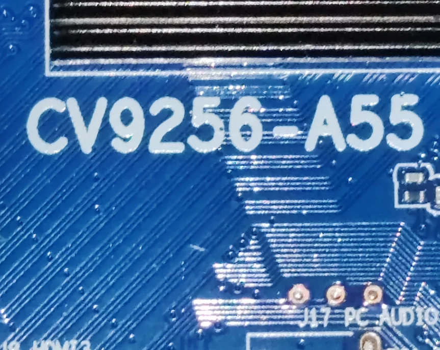 CV9256-A55 Three in one WiFi network TV motherboard, physical photo, tested for 120--135V 590MA
CV9256-A55 Three in one WiFi network TV motherboard, physical photo, tested for 120--135V 590MA