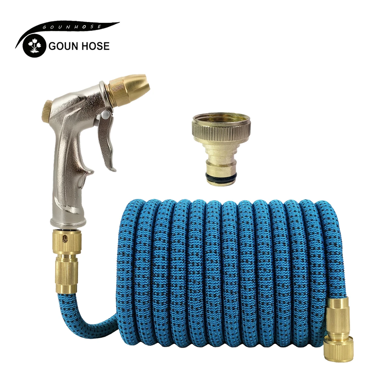 GOUN HOSE Garden Watering Hose Flexible And Stretchable Rubber Water Pipe With Metal High-Pressure Water Gun For Lawn Irrigation
GOUN HOSE Garden Watering Hose Flexible And Stretchable Rubber Water Pipe With Metal High-Pressure Water Gun For Lawn Irrigation