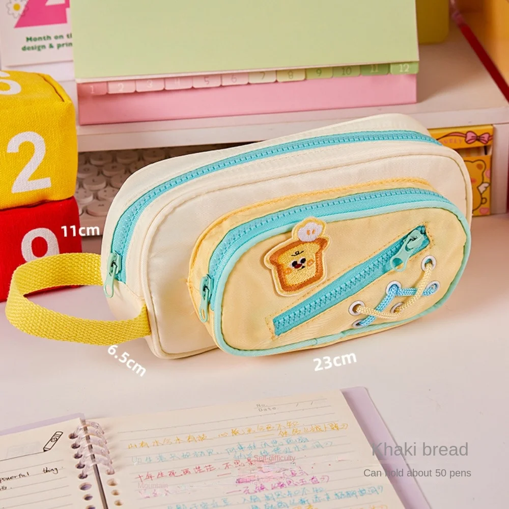 Cartoon 3 Layers Pencil Bag Bread White Puppy Dog Aesthetic Large Capacity Pencil Bag Handheld Canvas Stationery Storage Bag
Cartoon 3 Layers Pencil Bag Bread White Puppy Dog Aesthetic Large Capacity Pencil Bag Handheld Canvas Stationery Storage Bag