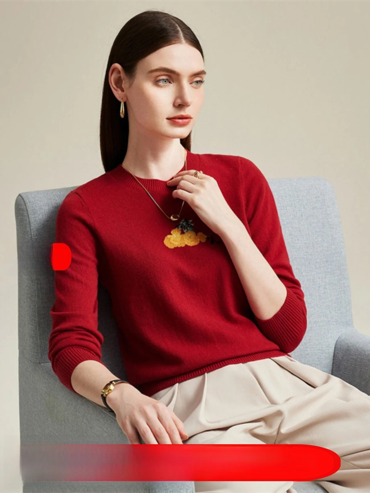 Mao Jun 100% Cashmere Knitted Cardigan Women's round Neck Single Button Double Color Tassel Autumn Winter Fashion Outerwear
Mao Jun 100% Cashmere Knitted Cardigan Women's round Neck Single Button Double Color Tassel Autumn Winter Fashion Outerwear
