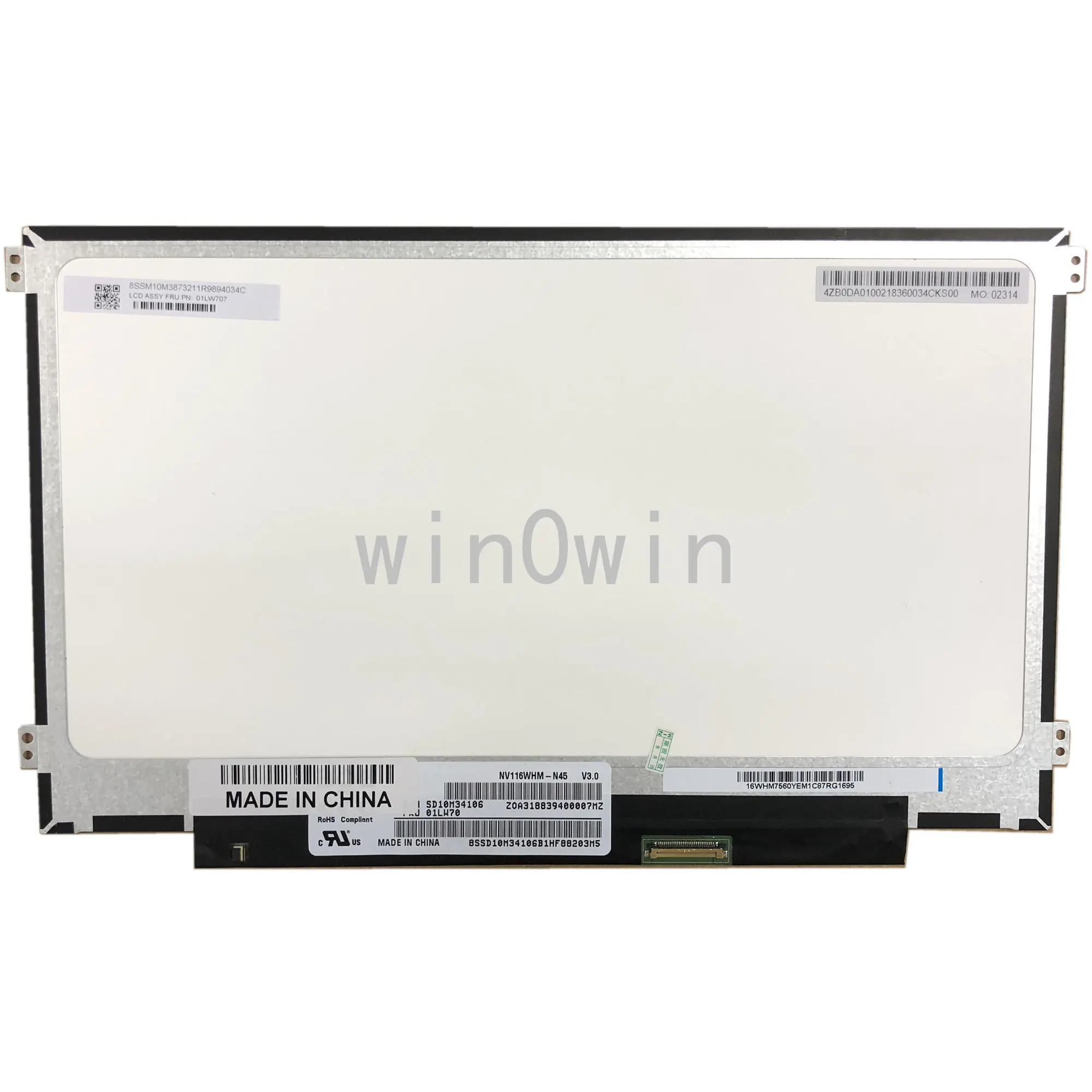 NV116WHM-N45 V3.0 fit NV116WHM-N41 B116XAN04.0 LTN116AL02 N116BCA-EA1 LP116WH7 SPB2 LTN116AL01 IPS 1366X768 LCD SCREEN
NV116WHM-N45 V3.0 fit NV116WHM-N41 B116XAN04.0 LTN116AL02 N116BCA-EA1 LP116WH7 SPB2 LTN116AL01 IPS 1366X768 LCD SCREEN