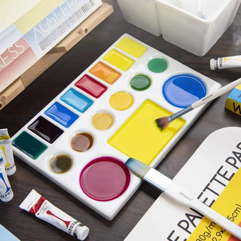 Rectangular Ceramic Palette Multi-grid Paint Tray Easy To Clean White Porcelain Artist Gouache/watercolor Painting Supplies
Rectangular Ceramic Palette Multi-grid Paint Tray Easy To Clean White Porcelain Artist Gouache/watercolor Painting Supplies