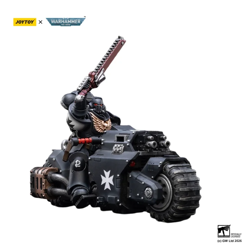 In Stock 1/18 Scale JOYTOY Warhammer 40K Space Marines Black Templars Bike Guardian Assault Motorcycle JT2856 Articulated Model
In Stock 1/18 Scale JOYTOY Warhammer 40K Space Marines Black Templars Bike Guardian Assault Motorcycle JT2856 Articulated Model