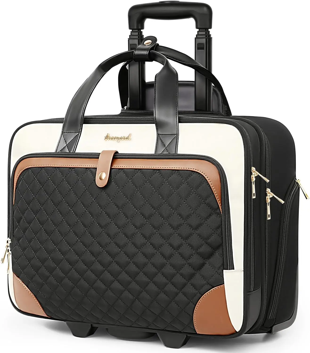 Rolling Laptop Bag with Wheels, 16 Inch Underseat Carry On for Women, Lightweight Beige Brown
Rolling Laptop Bag with Wheels, 16 Inch Underseat Carry On for Women, Lightweight Beige Brown