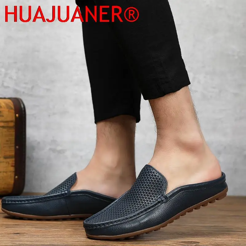2026 Fashion Half Drag Loafers Men Casual Leather Driving Shoes Classic Mesh Summer Slippers Breathable Light Leisure Walk Flats
2026 Fashion Half Drag Loafers Men Casual Leather Driving Shoes Classic Mesh Summer Slippers Breathable Light Leisure Walk Flats