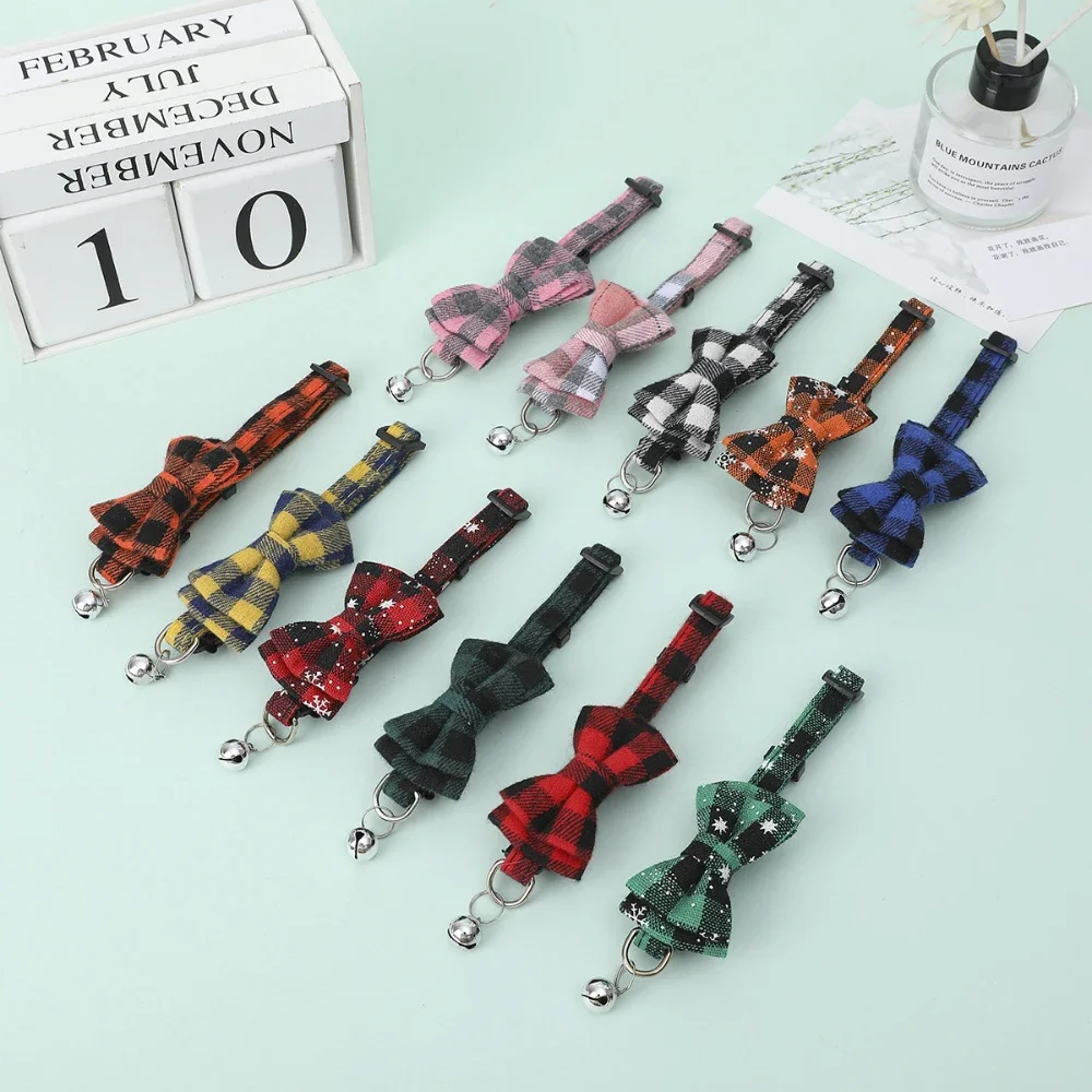 Pet Cat Bow Collar with Bell Red Blue Plaid Adjustable Bow Collar for Cat Dog Small Bell Bow Tie Collar Pet Accessories
Pet Cat Bow Collar with Bell Red Blue Plaid Adjustable Bow Collar for Cat Dog Small Bell Bow Tie Collar Pet Accessories
