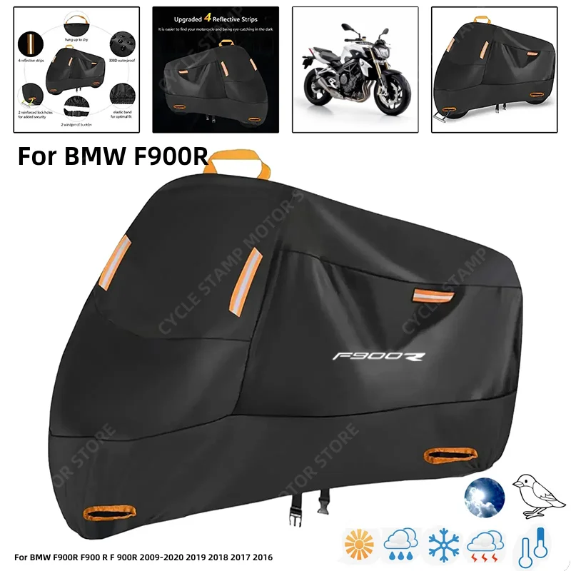 Waterproof Motorcycle Cover For BMW F900R F900 R F 900R Outdoor Protection Against Rain Dust Debris Weather 210D Oxford cloth
Waterproof Motorcycle Cover For BMW F900R F900 R F 900R Outdoor Protection Against Rain Dust Debris Weather 210D Oxford cloth