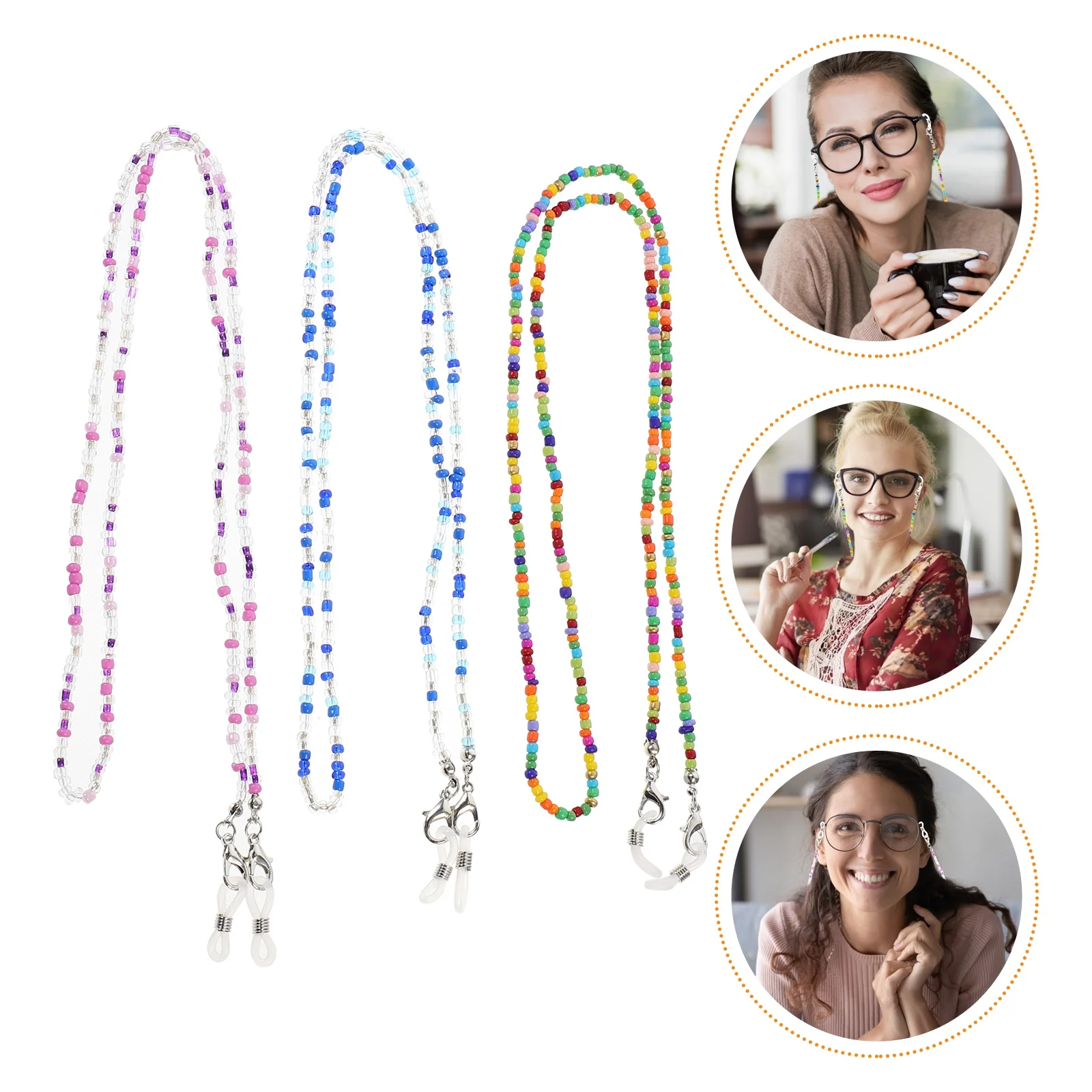 3Pcs Anti-Skid Glasses Chains Colorful Eyeglass String Multi-Function Necklaces Women Girls Spectacle Lanyard Mask Holder
3Pcs Anti-Skid Glasses Chains Colorful Eyeglass String Multi-Function Necklaces Women Girls Spectacle Lanyard Mask Holder