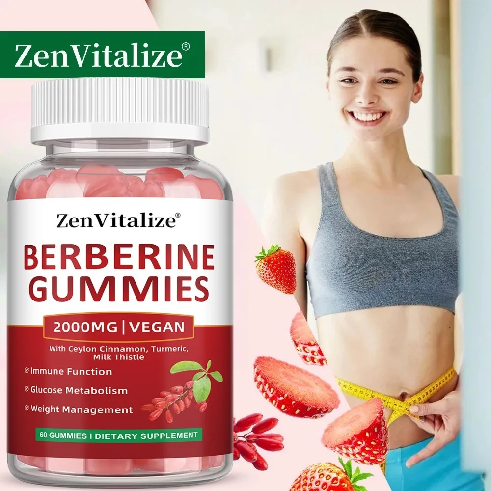 Berberine with Ceylon Cinnamon Milk Thistle Turmeric Gummies Support Metabolism Immune Health, Strawberry Flavor
Berberine with Ceylon Cinnamon Milk Thistle Turmeric Gummies Support Metabolism Immune Health, Strawberry Flavor
