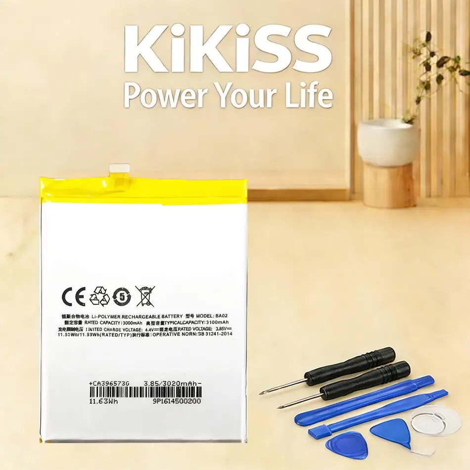 Аккумулятор для мобильного телефона с длительным сроком службы BA02 3100 мАч для Meizu Meizy M3E A680Q
Аккумулятор для мобильного телефона с длительным сроком службы BA02 3100 мАч для Meizu Meizy M3E A680Q