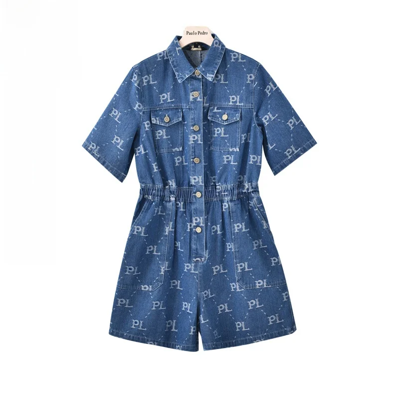 Fashionable High-Waist Wide-Leg Jumpsuit Women's Short-Sleeve Paul Peter Summer New Arrival DSDB15610 One-Piece Suit
Fashionable High-Waist Wide-Leg Jumpsuit Women's Short-Sleeve Paul Peter Summer New Arrival DSDB15610 One-Piece Suit