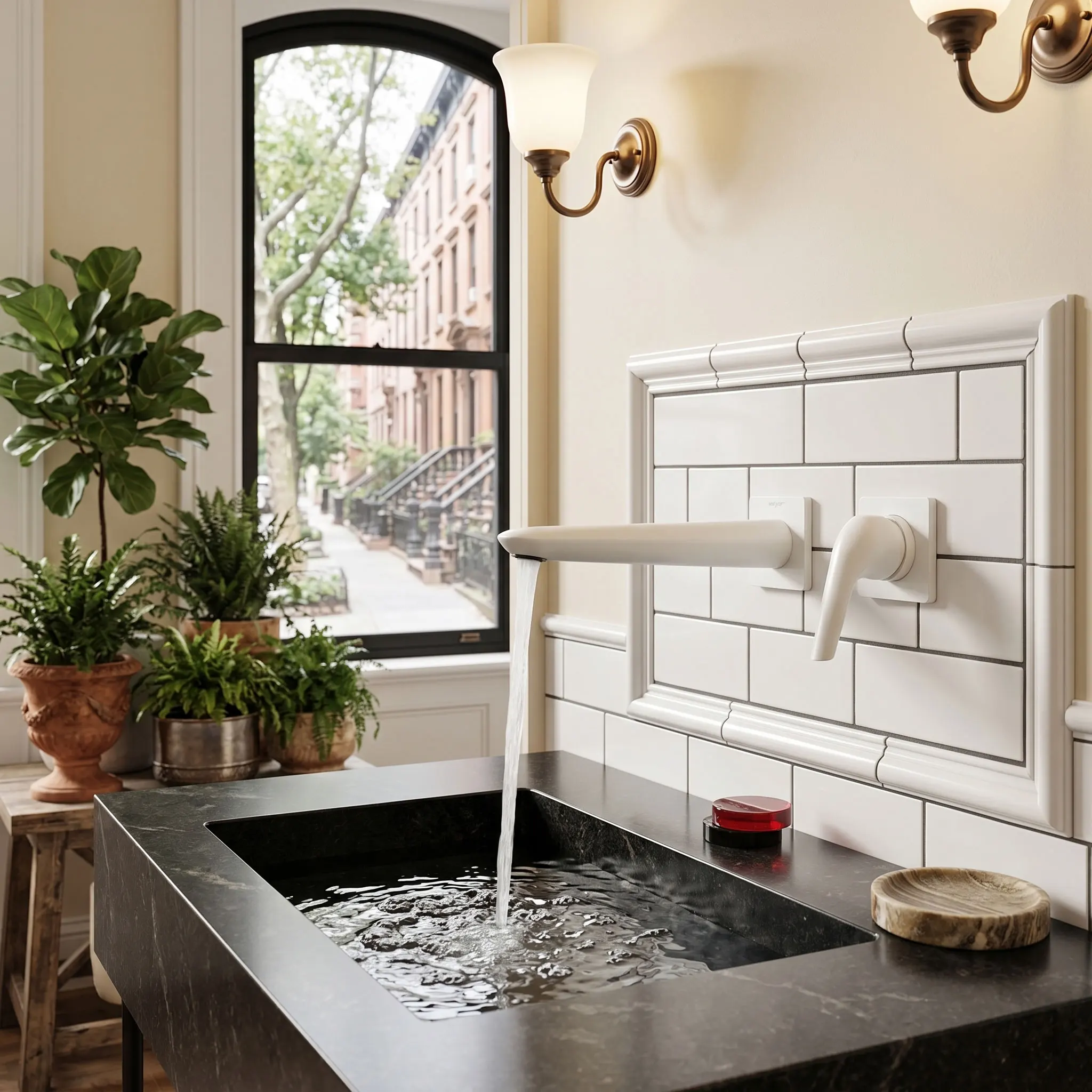New Arrival Basin Faucets Brush Gold Bathroom Sink Faucets Hot Cold Wall Mounted white Mixer Water Tap Top High Quality
New Arrival Basin Faucets Brush Gold Bathroom Sink Faucets Hot Cold Wall Mounted white Mixer Water Tap Top High Quality