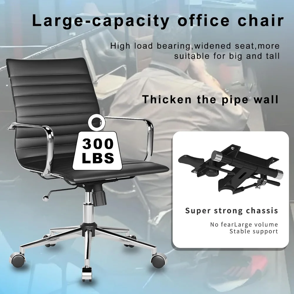 Desk Chair Comfortable Swivel Office Chair with Wheels and Armrests Wide Heavy-Duty Seat for Women and Men 22.83in
Desk Chair Comfortable Swivel Office Chair with Wheels and Armrests Wide Heavy-Duty Seat for Women and Men 22.83in