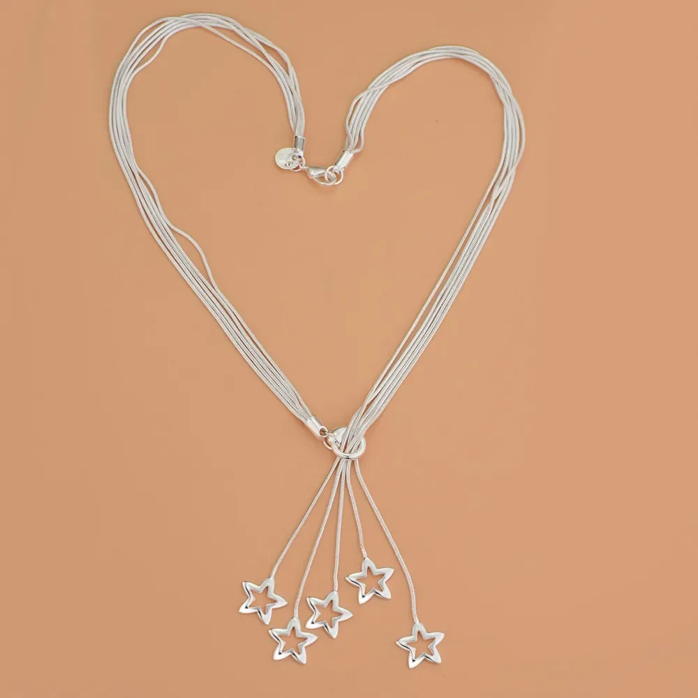 wholesale 45cm 925 Sterling silver Star chain necklace jewelry lady wedding Women cute Charms fashion Christmas gift
wholesale 45cm 925 Sterling silver Star chain necklace jewelry lady wedding Women cute Charms fashion Christmas gift
