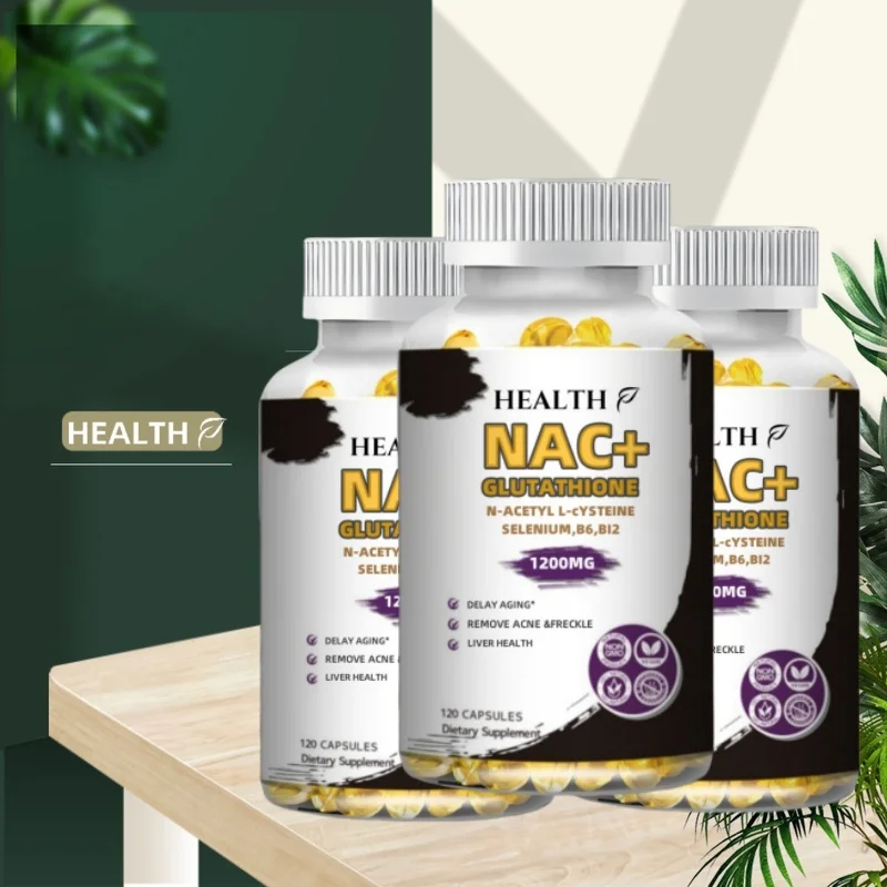 NAC Glutathione Capsules N-Acetyl Cysteine 1200 mg Support for Liver, Lung | Amino Acid, Increases Glutathione
NAC Glutathione Capsules N-Acetyl Cysteine 1200 mg Support for Liver, Lung | Amino Acid, Increases Glutathione