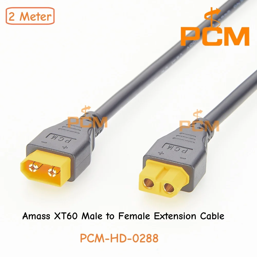 Amass XT60 Male to Female Extension Cable Battery Power Extension Wire Harness for High Current Connection System
Amass XT60 Male to Female Extension Cable Battery Power Extension Wire Harness for High Current Connection System