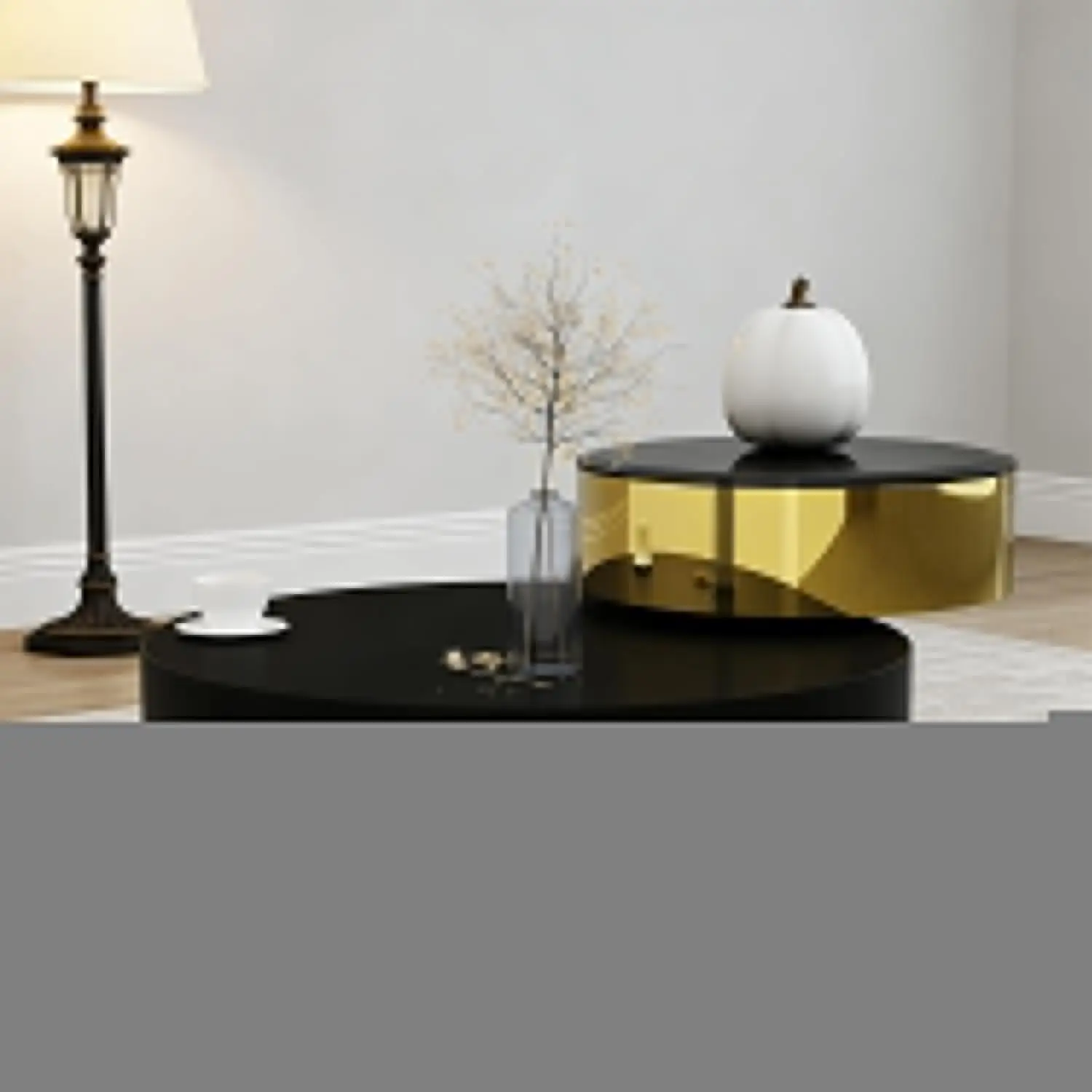 Rotating Coffee Table Gold Black Round Swivel Luxury Living Room Office Lounge, Customized
Rotating Coffee Table Gold Black Round Swivel Luxury Living Room Office Lounge, Customized